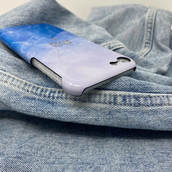 iPhone 6s Case Blue Water Print Gold Cover NEW - Picture 6 of 8